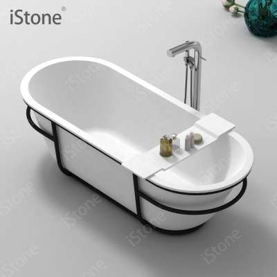 Italian Design iStone Wisdom Solid Surface composite stone resin freestanding bathtub WD65150