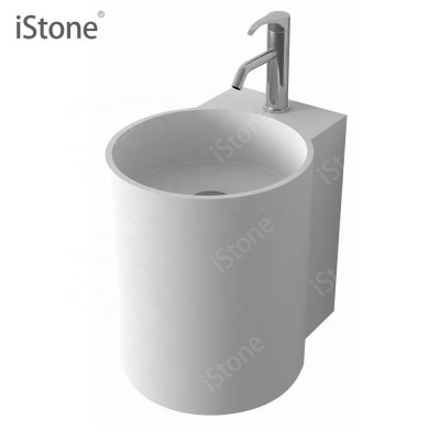 Solid Surface stone resin new design wall hung basin WD38479